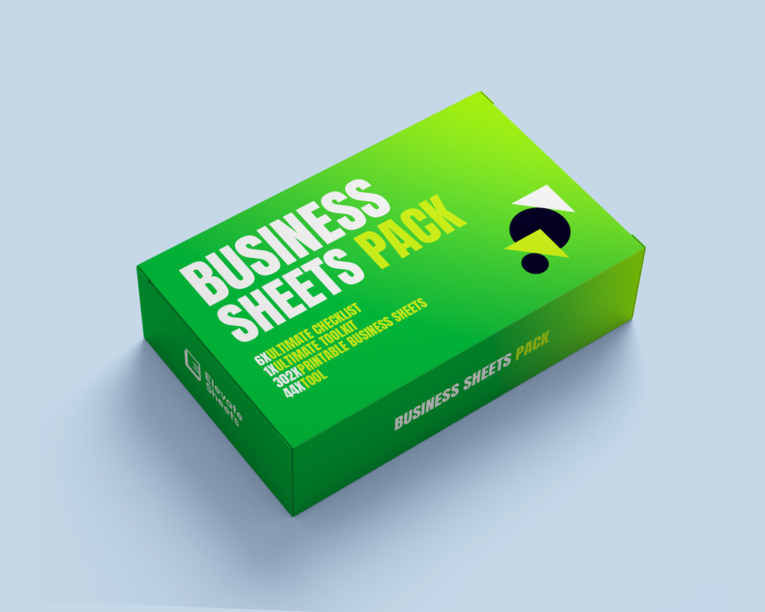 Business-Sheets-Pack-6 checklists 1 toolkit 302 printable sheets 44 tool Business Sheets Pack - Image 1